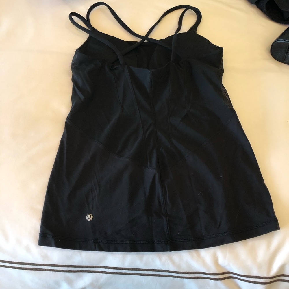 Womens Lululemon criss-cross spaghetti strap mesh